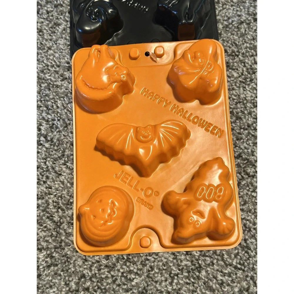 Vintage New Jell-O Jigglers Gelatin Molds Happy‎ Halloween Boo Ghost Bat Cat